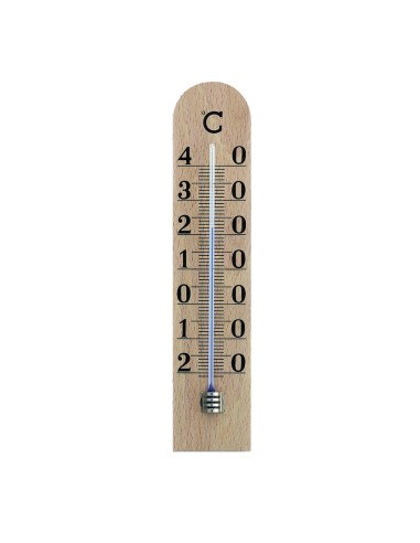 TERMÓMETRO INTERIOR MADERA. 25 CM