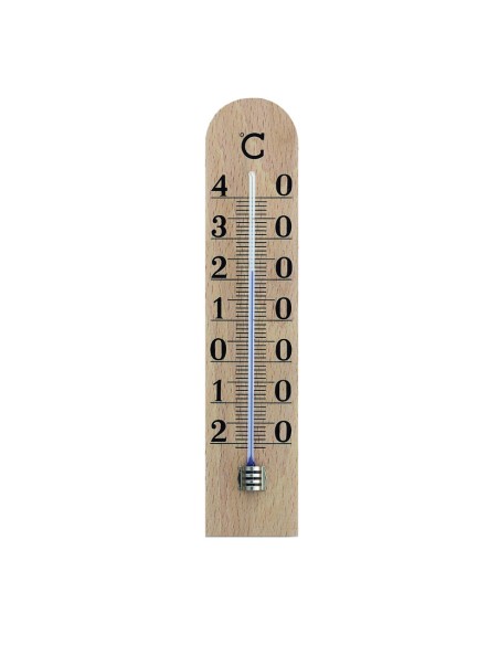 TERMÓMETRO INTERIOR MADERA. 25 CM