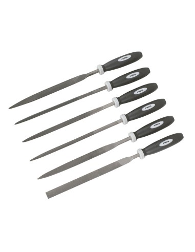 LIMA AGUJA JGO.6 160MM.CON MANGO