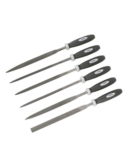 LIMA AGUJA JGO.6 160MM.CON MANGO