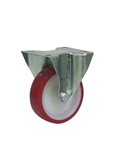 RUEDA POLIURETANO ROJO MUSIC FIJA 100