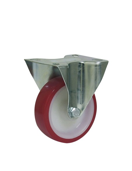 RUEDA POLIURETANO ROJO MUSIC FIJA 80