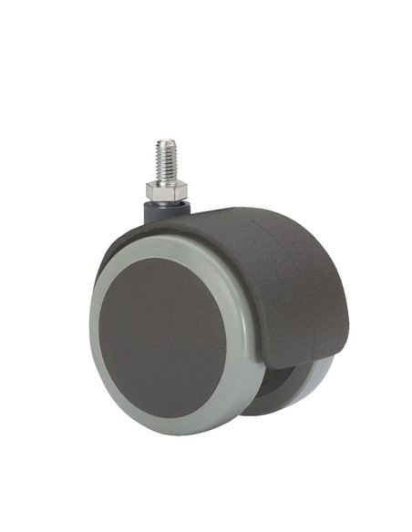 RUEDA POLIUR. ESPIGA C/ROSCA "DK" 50