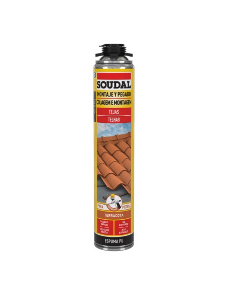 ESPUMA TEJAS PISTOLA 750 ML. ROJA