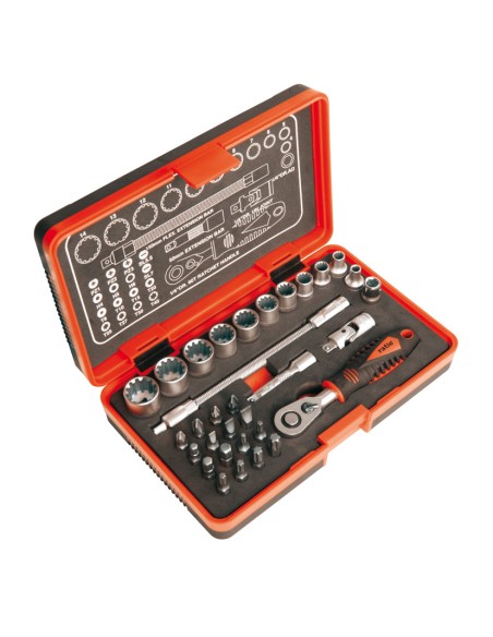 LLAVE VASO 1/4"+ACC.32 PC.RATIO
