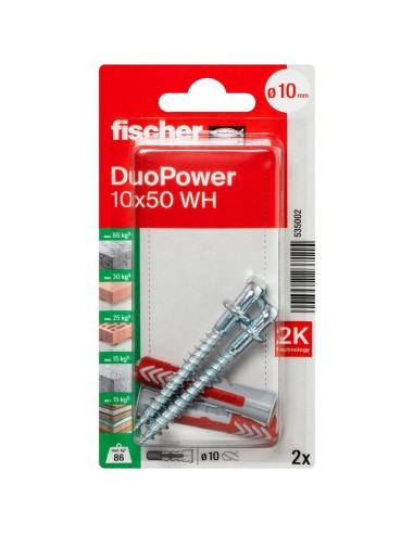 BLISTER DUOPOWER 10X50 WH BL 2UD.FISCHER