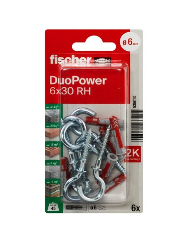 BLISTER DUOPOWER 6X30 RH BL 4 UD.FISCHER