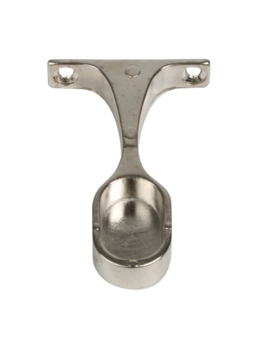 SOPORTE OVAL CON TAPA 25X15 CROMADO