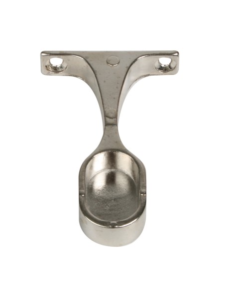 SOPORTE OVAL CON TAPA 25X15 CROMADO