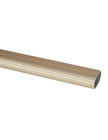 BARRA ARM.OVAL ALUM. 30x15 2M.LATONADA