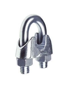 SUJETACABLE GALVANIZADO 6 MM.