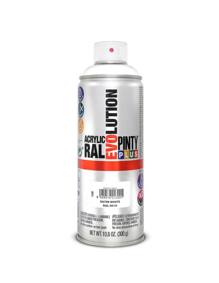 PINTURA SPRAY ACRIL.BLACO SATIN.400ML