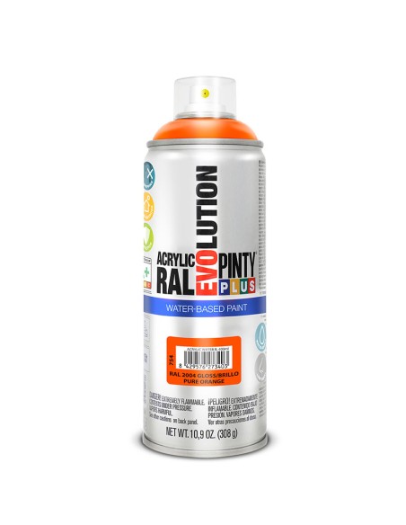 PINTURA SPRAY BASE AGUA NARANJA 400ML