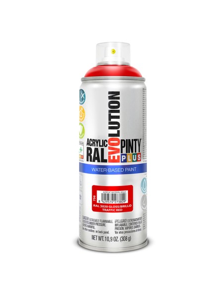 PINTURA SPRAY BASE AGUA ROJO 400ML