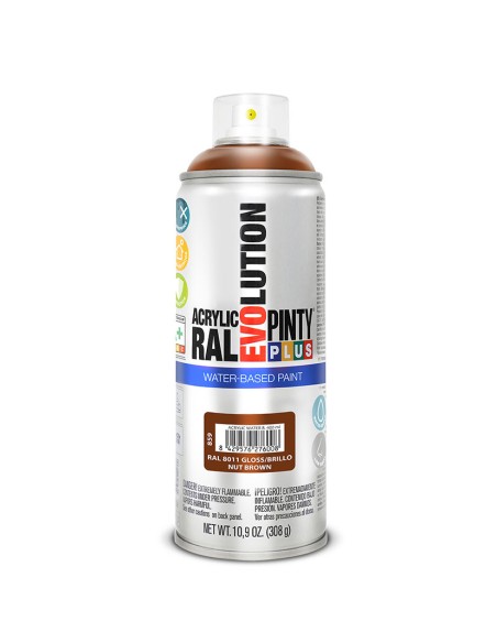 PINTURA SPRAY BASE AGUA MARRON 400ML