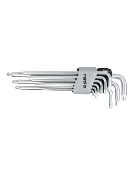 LLAVES TORX SEG+PUNTA-BOLA JGO.9 RATIO