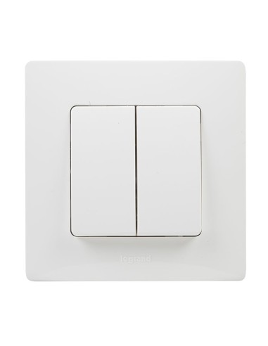 DOBLE CONMUTADOR BLANCO SERIE NILOE