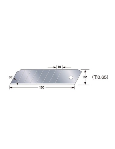 CUCHILLA CB-62 10 UDS. TAJIMA 22MM