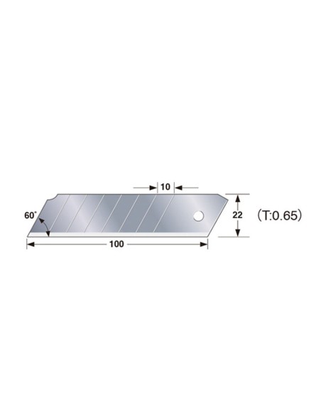 CUCHILLA CB-62 10 UDS. TAJIMA 22MM