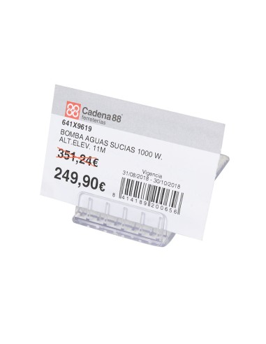 PORTAETIQUETAS SOBREMESA 60X40mm (100 Ud
