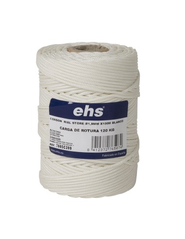 CORDON  RIEL STORE Ø1,8MM X100M BLANCO