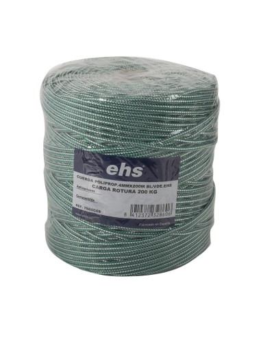 CUERDA POLIPROP.4MMX200M BL/VDE.EHS