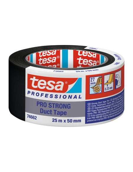 CINTA AMERICANA TESA PRO 50MMX25M. NEGRA