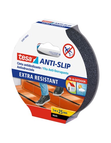 CINTA ANTIDESLIZANTE 25MM-5M NEGRA