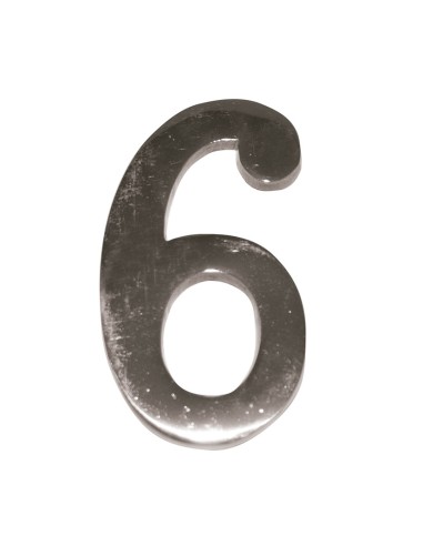 NUMERO NIQUEL MATE 10 CM Nº 6  EHL