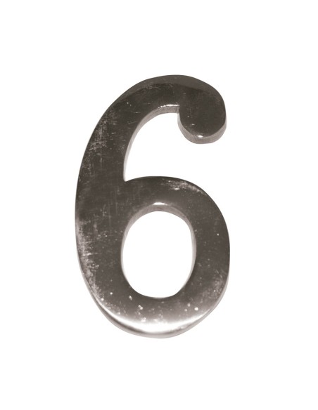 NUMERO NIQUEL MATE 10 CM Nº 6  EHL