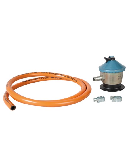 TUBO BUTANO KIT REGULADOR+ABRAZADERAS
