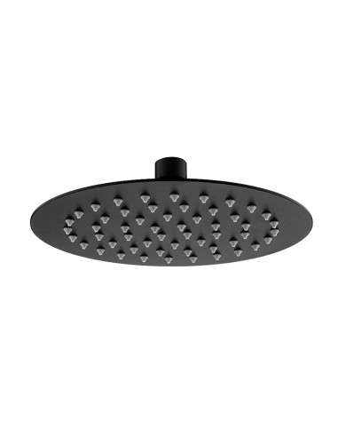 ROCIADOR DUCHA METAL INOX RED 25CM NEGRO