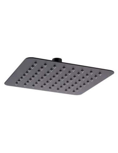 ROCIADOR DUCHA METAL INOX CUAD 25CM NEGR