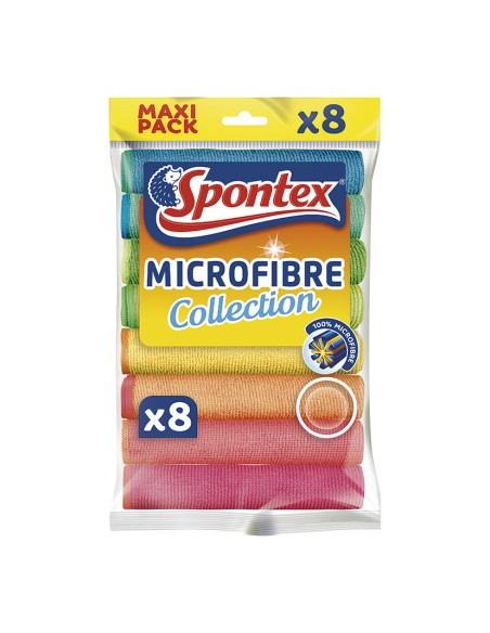 BAYETAS MICROFIBRA 8 UN. SPONTEX