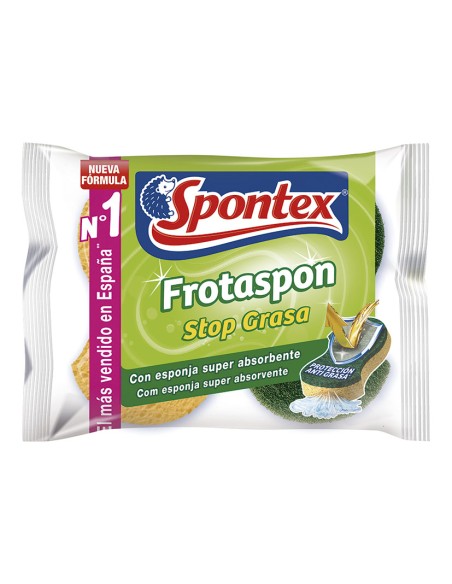 ESTROPAJO FIBRA C/ESPONJA 2 UN. SPONTEX