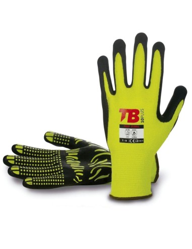 GUANTE NITRILO/ALGOD.AMARILLO/NEGRO T/9