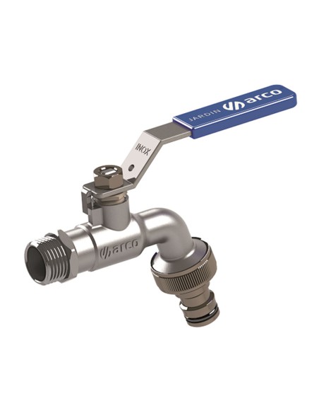 GRIFO CURVO CONEXIÓN RAPIDA 1/2" M.INOX