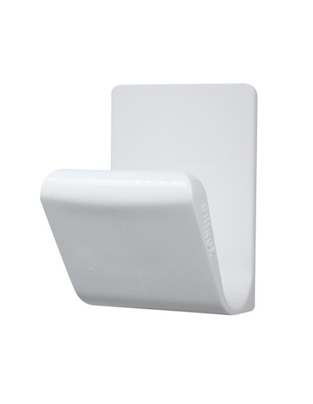 COLGADOR ADHESIVO. PLASTICO.BLCO. 1UNID.