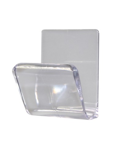 COLGADOR ADHESIVO .PLASTICO TRANSP. 1UN.