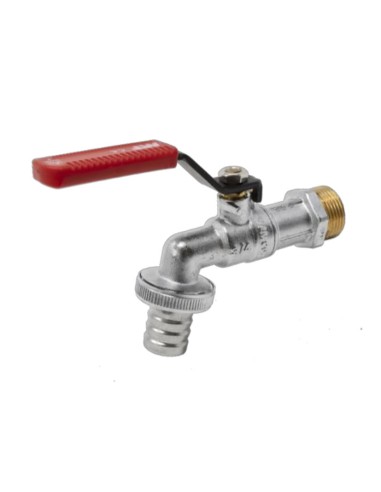 GRIFO CURVO RACOR MANGUERA 3/4-1"