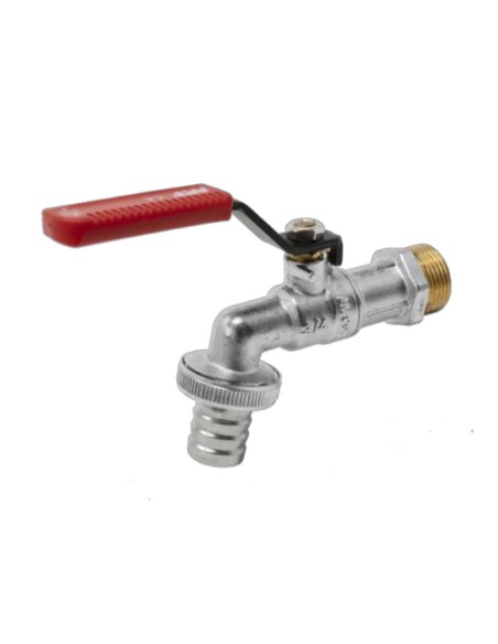 GRIFO CURVO RACOR MANGUERA 3/4-1"