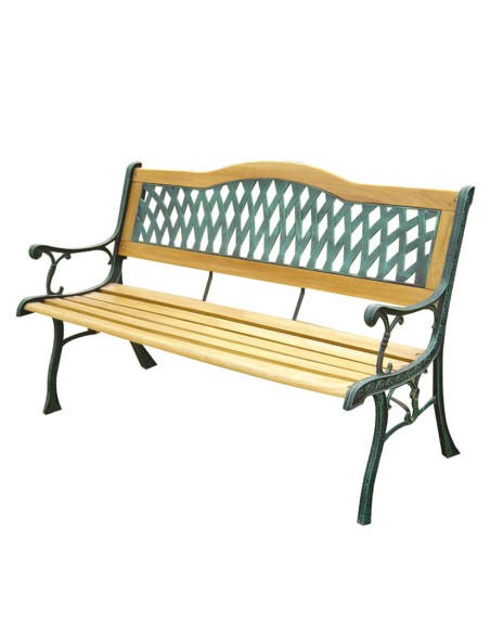 BANCO FORJA 122 CM RESPALDO PLAST.