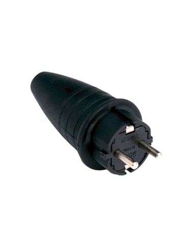 CLAVIJA GOMA NEGRA TT 16A-250V