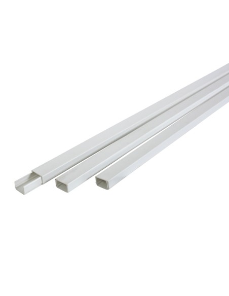 CANALETA ADHESIVA BLANCA 2 M, 10X16 MM.