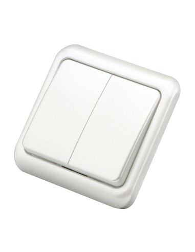 DOBLE INTERRUPTOR EMPOTRABLE BLANCO