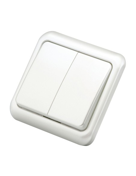 DOBLE INTERRUPTOR EMPOTRABLE BLANCO