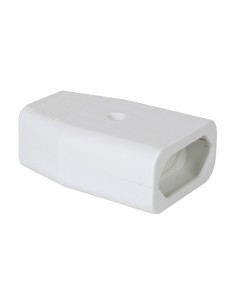 BASE ENCHUFE AEREA CON CAZOLETA BLANCO