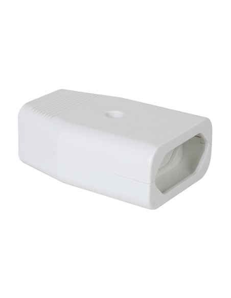 BASE ENCHUFE AEREA CON CAZOLETA BLANCO