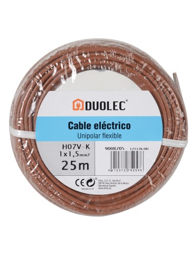 CABLE ELECTRICO 1,5 MMX25M MARRON DUOLEC