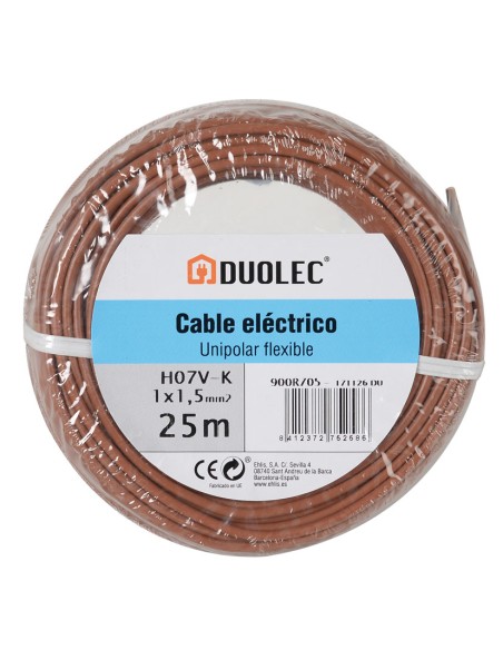 CABLE ELECTRICO 1,5 MMX25M MARRON DUOLEC